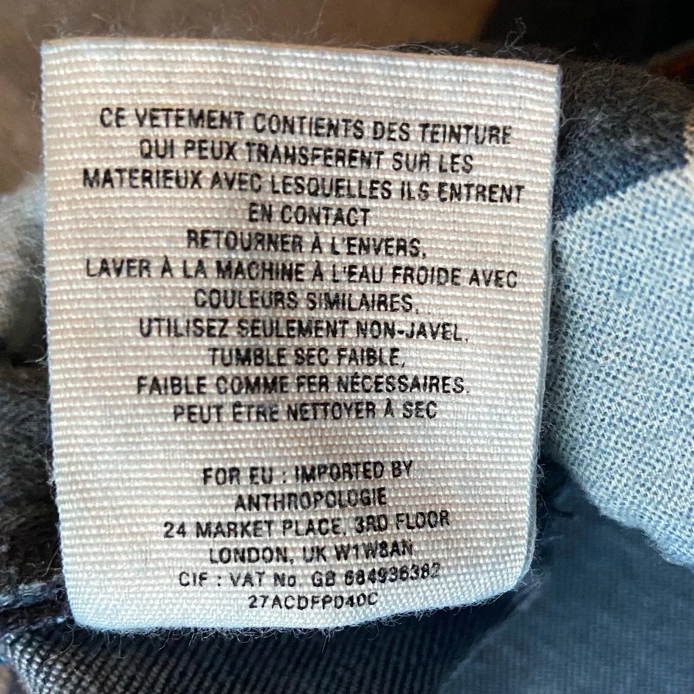 Pilcro and the Letterpress Blue Cropped Jeans with Multicolor Trim - Picture 9 of 9